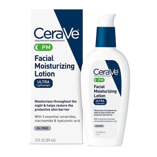 CeraVe PM Facial Moisturizing Lotion Ultra Lightweight 3 FL. OZ (89ml)