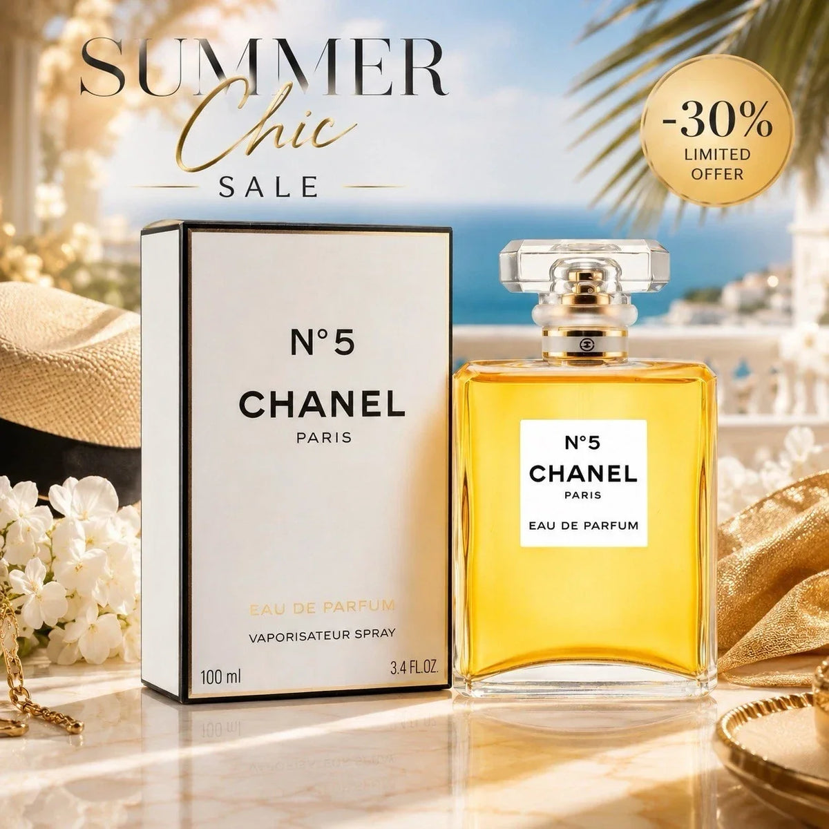 Chanel No. 5 Women's Eau de Parfum 3.4 oz / 100ml